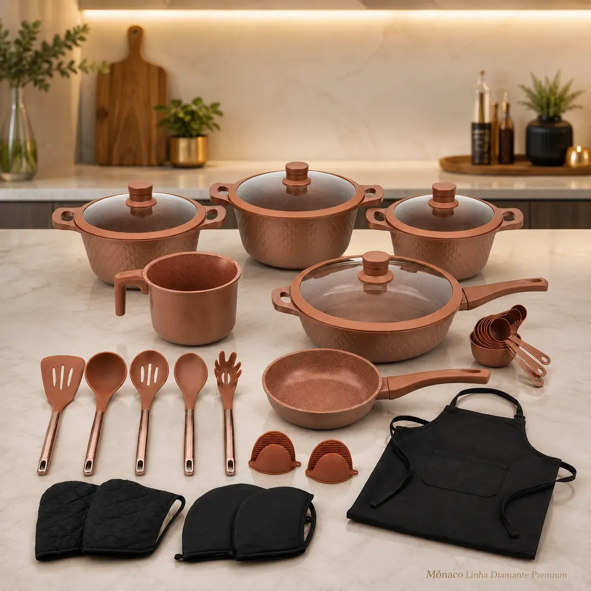 Conjunto de panelas Mônaco na cozinha